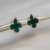 Billigt pris och högkvalitativa smycken örhängen Vanly Four Leaf Grass örhängen Natural 18k Non med Common Cleefly