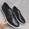 Lässige Schuhe Yinshang Männer Freizeit männliche Krokodillederbauchhaut
