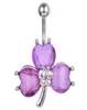 D0688 Purple Color Leave Belly Navel Stud para jóias de jóias Body79995857