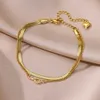 Cavigliere caviglie per donne in acciaio inossidabile Bracciale a doppio strato Bracciale estate Accessori per le gambe Braccialetti Regalo per catena del corpo Spedizione gratuita