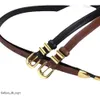 Celibe Genuine Leather Needle Buckle Slim Waistband Girdle for Women, Fashionable Designer Taurillon Belt with Box Celiene 565