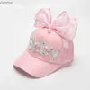 Kappenhüte Deep Summer Hut Girl Baseball Hut Schnappback Sonnenschand Outdoor Mode Schmetterlings Reise Sonnenhut Kinder Gorros Pink Wx