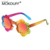 Lunettes de soleil Childrens Fleur Lunettes de soleil arc-en-ciel coloré mignons rond Lunettes pour enfants garçons et filles Activités de plein air wx