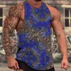 Erkek Tank Tops 2024 Yelek Baskılı Yıldız Deseni Yaz Boş Zamanlı Spor Fitness Büyük Boy Y2K Tarzı Moda T-Shirt