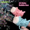 Toys Toys Kids Rocket Bubble Blower Gun 29/23 trous Machine Bubble Machine Soap Bubbles Toys for Children Girls Boys Outdoor Games Garde