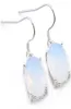 LuckyShine Christmas 6 Par 925 Silver Plated 1014 MM FashionForward White Moonstone Earrings for Lady Party Gift E01396739667