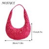 Sacs à bandouliers Sac à paillettes scintillantes légères Hobo Couleur solide Fashion Underarm Ferme Ferme de style vintage pour femmes