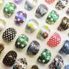 Cluster Rings 20pcs Mix Colorful Acrylic For Kids Girls Fashion Leopard Dot Flower Pattern Round Finger Children Jewelry Gift