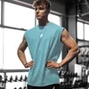 Men's Polos Summer Fitness Sports Tank Top Breathable Loose Fit Training Sleeveless T-shirt Quick Drying Vest Male Clothing