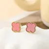 Cheap price and high-quality earring jewelry Lucky Clover Earrings Fading Versatile with common cleefly