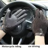 Système Summer Motorcycle Riding Cuir Driving Gants Men's Touch Scred Goatskin SEULLE SECTION FIL