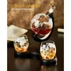 Geschenken voor mannen Dad 304 Oz Whisky Globe Decanter Set met 7 kleuren RGB Light Unieke verjaardag verjaardagsideeën 240429