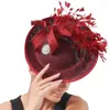 Berets Bunt Nachahmung Faszinator Hut Frauen Hochzeit Kopfbedeckung Kopfbedeckung Ladies Kenducky Race Hair Clip Chapeau