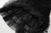 Vestido de coloração sólido preto de verão colar de manga curta colar vestidos midi casuais a4a291537