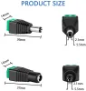 Système Connecteur DC Adaptateur Plug Plug 100 paires 12V 5a Male + Femelle 2.1 x 5,5 mm Connecteur d'alimentation pour la bande LED de la caméra CCTV