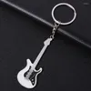 Keychains gitaarsleutel Ring Musical Instrument hanger 1 stuk creatief geschenk mode hangend drop keychain metal paar