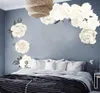 White Peony Beautiful Flowers Wall Stickers for Living Room Wall Decal Baby Nursery Murals Decor Poster Murals8371359