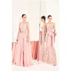 Evening Pink Jewel Murad Zuhair Neck Dresses A Line High Side Split Prom Dress Beaded Appliques Tail Party Gowns Vestidos De Novia Ppliques