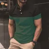Męskie plus tees polo wypoczynek sprężyna/lato nowy cyfrowy pullover 3D Digital Button krótkie rękawowe koszulę polo dla mężczyzn t -koszuli topy