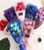 Nouveau créatif 7 petits bouquets de fleur de simulation de fleurs de rose fleur de savon pour le mariage jour de la Saint-Valentin Mothers Mothers Teachers Day Gift EE2130228