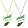 Collane a sospensione mappa della Siria unica collana di amicizia tradizionale per donne regalo per le gioielli festeggiate