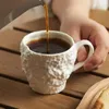 Tumblers Rock Pattern Milk Cup Tazza per la colazione Ceramica Ceramica Espresso Creative English pomeriggio Tè H240506