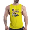 Herren-Tanktops Modem Fashion Streetstyle Muskel-Cartoon Print Sommer Outdoor Casual Comfort Basketball Sport mehrfarbiger Fitnessstudio-Weste