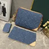 M69443 M45320 DENIM Nuovo Maggiore da uomo Stucco da uomo per uomo Apollos da uomo Viene fornito con una borsa da viaggio per sacchetto interno iPad Keeplls M41416 M24315