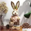 Party Favor Standing Bunny Rabbit St Artificial 14 With Carrot Home Garden Decoration Easter Theme Supplies Cg001 Drop Delivery Fest Dhgy1