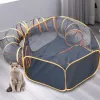 Tunnels Cat Tunnel Play Play Center Playing Hut Cage Pliage Pliage Cat Tube Play Tunnels chaton pour rat chaton extérieur
