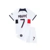 サッカージャージーメンズトラックスーツ23-24バーアウェイゲーム7 Mbappe 10 Neymar Football Jersey Set Children's Size 14-30