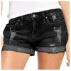 Dames jeans broek slanke zomer high taille gat sexy vrouwen shorts 3 -delige voor yoga afslanken