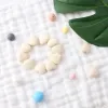 Blocks mamihome 20mm 150pc Wood Hearts Beads DIY Bracelet Accessories Food Grade Wooden Teething Toys Nurse Gifts Baby Teether
