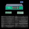 Kontroll G.Craftsman Poe Switch 4 8 16 Port Support IEEE802.3AF/vid CCTV 5MP 8MP 4K IP -kamera Videoövervakning Trådlös AP 100/1000bps