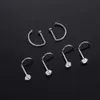 Body Arts G23 Titanium Open D Shape Naso Anello a telaio a telai a nastro Orecchini piccoli nostril Tragus cartilagine piercing gioielli per donne d240503