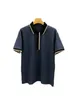 Polos masculins 2024 hommes contraste color collier polo t-shirt man coton