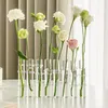 Creative Hinged Flower Glass Vase Test Tube Plant Holder Hydroponic Transparent Container Office Dining Table Floral Home Decor 240506