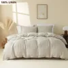 Duvet Cover 3pcs 100% French washable linen quilt cover, comfortable, breathable, pilling-free, durable and wear-resistant, suitable for bedroom hotels.