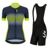 Kadın Bisiklet Setleri Nefes Alabilir Bisiklet Üniforması Ciclismo Giysileri Anti UV Kısa Kol Bisiklet Jersey Sportsey Kıyafet Kiti 240506
