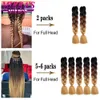 Jumbo Traiding Hair 6 paquets cheveux longs 24 pouces ombre tresses synthétiques Twist tresse tresses pour femmes en gros 240424