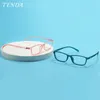 Mannen Women rechthoekige bril Plastic TR90 Flexibel Volledig randglazen frame voor voorgeschreven lenzen bijziendheid lezen 240423