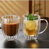 Tumblers kawa odporna na ciepło do baru herbaty Nowe podwójne szklane szklane piwo