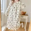 Pure cotton 2024 spring/summer clothing, gauze, crepe, double-layer postpartum maternity sleepwear, home dress, nursing skirt