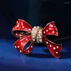 Broches mode voor vrouwen kristal bowknot dames broche decoratie kleding accessoires