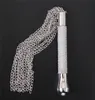 BDSM metal zincirleri kırbaç flogger göt esaret esaret çiftleri için fetiş elmas saplı elmas kolu şaplak kırbaç seks oyuncakları for5954929