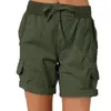 Pantaloncini da donna Summer Summer Casual Solid Color Sliose High Wiist Gambe Pantaloni Plus S-3xl