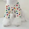 Dog Apparel Love Cardigan Pet Clothes Teddy Pomeranian Bear Small Maltese Christmas Sweater Cat H240506