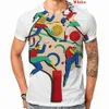 Men's T-Shirts New mens 3D T-shirt table tennis sportswear soft comfortable lightweight breathable top J240506