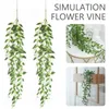 Dekorativa blommor bröllop båg dekoration multifunktion plastlätt simulering gröna växter väggdekor växt klättring rattans hängande