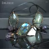 Chaines 10pcs Copper rustique Amethyst Labradorite Statement Goth Collier Crystal Chakra Talisman Amulet Emo Charm Jewelry